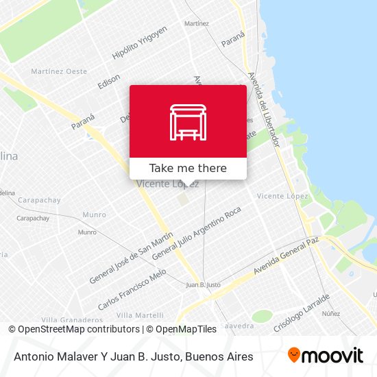 Mapa de Antonio Malaver Y Juan B. Justo