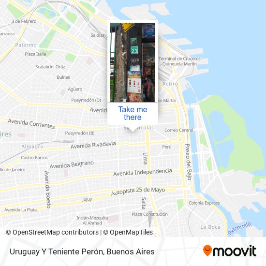 Uruguay Y Teniente Perón map