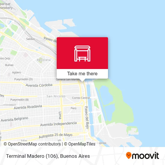Terminal Madero (106) map