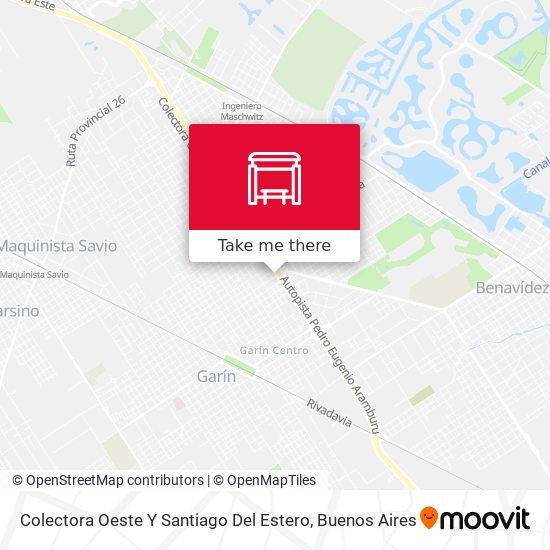 Colectora Oeste Y Santiago Del Estero map