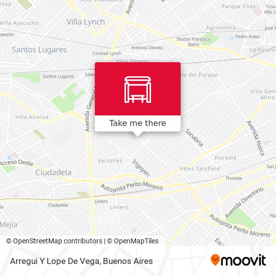 Arregui Y Lope De Vega map