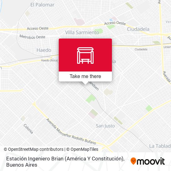 Estación Ingeniero Brian (América Y Constitución) map