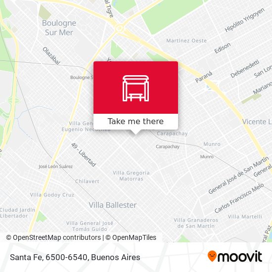 Mapa de Santa Fe, 6500-6540