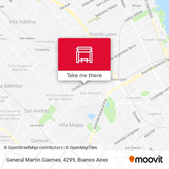General Martín Güemes, 4299 map