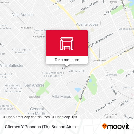 Güemes Y Posadas (Tb) map
