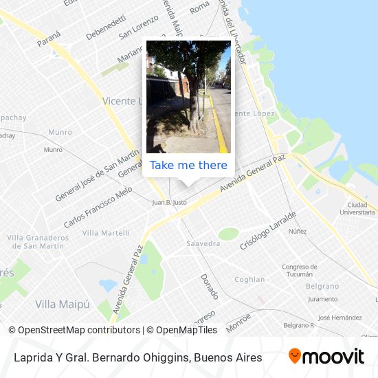 Laprida Y Gral. Bernardo Ohiggins map
