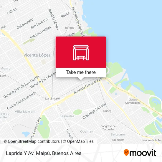 Mapa de Laprida Y Av. Maipú
