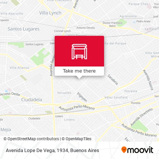 Mapa de Avenida Lope De Vega, 1934