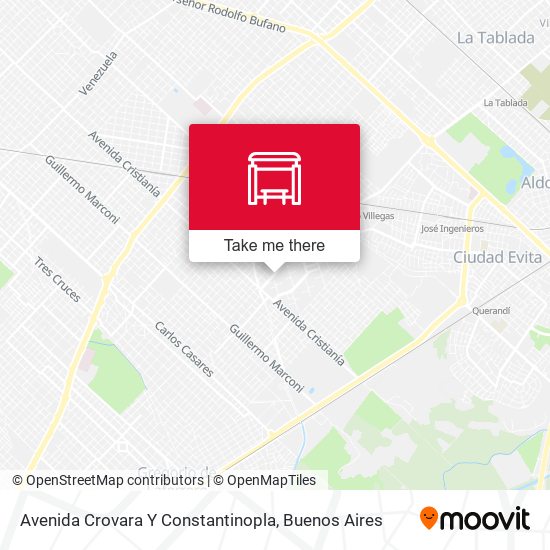Avenida Crovara Y Constantinopla map