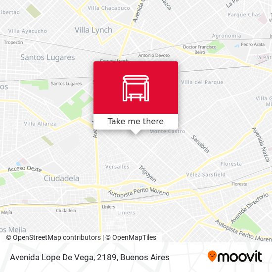 Mapa de Avenida Lope De Vega, 2189