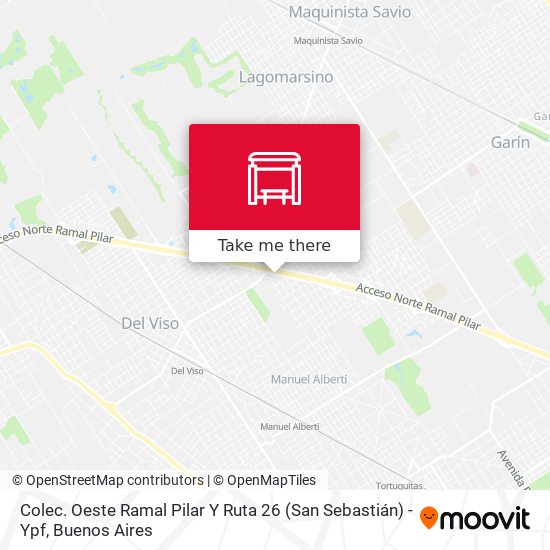 Colec. Oeste Ramal Pilar Y Ruta 26 (San Sebastián) - Ypf map