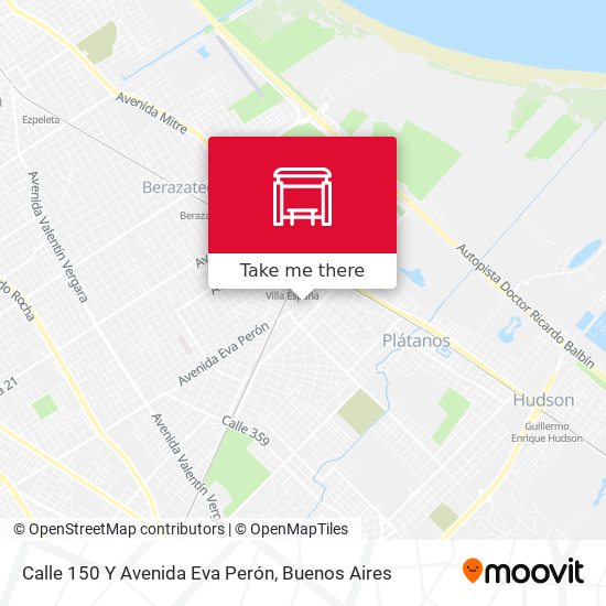 Calle 150 Y Avenida Eva Perón map