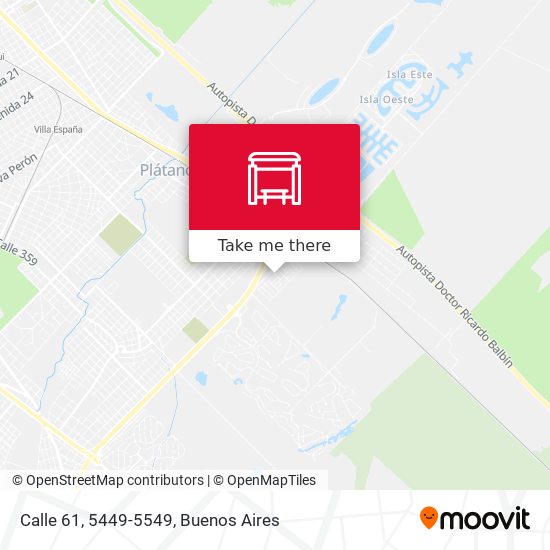 Mapa de Calle 61, 5449-5549