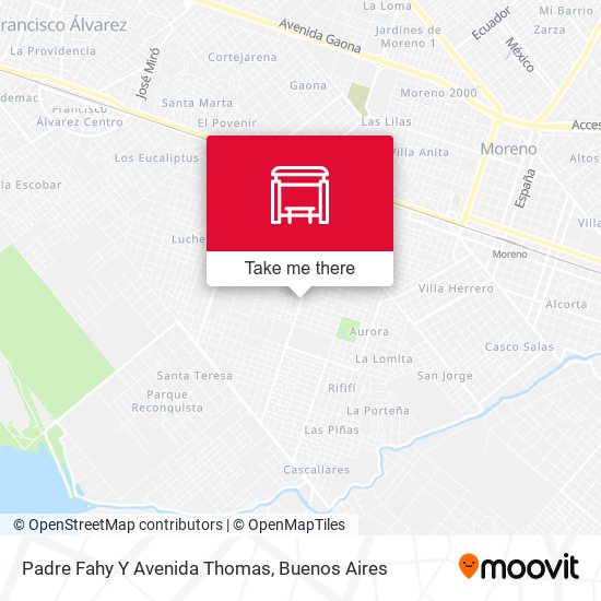 Padre Fahy Y Avenida Thomas map