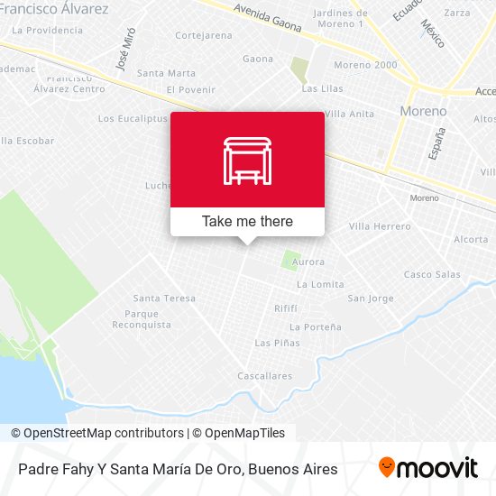 Padre Fahy Y Santa María De Oro map