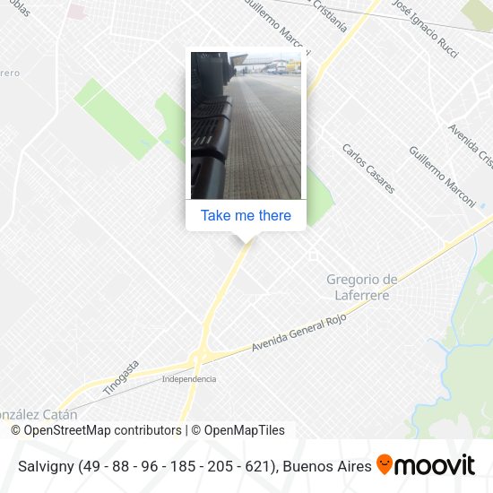 Mapa de Salvigny (49 - 88 - 96 - 185 - 205 - 621)