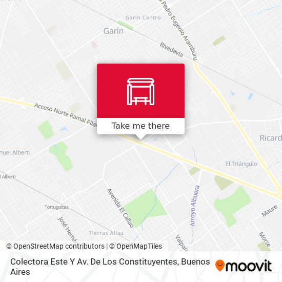 Mapa de Colectora Este Y Av. De Los Constituyentes