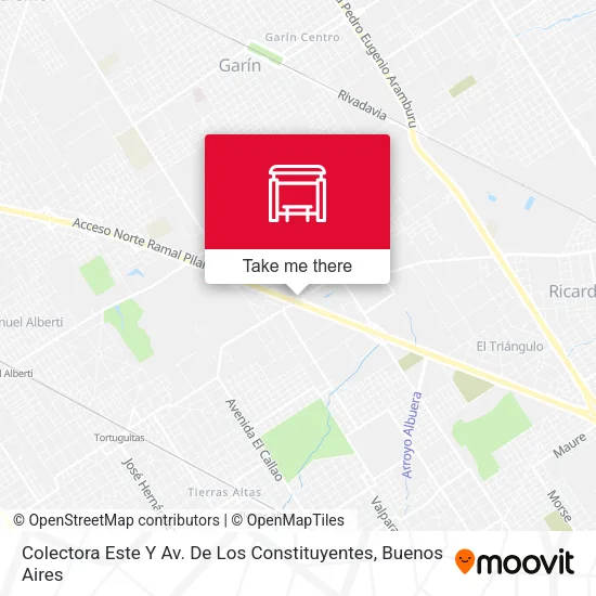 Mapa de Colectora Este Y Av. De Los Constituyentes