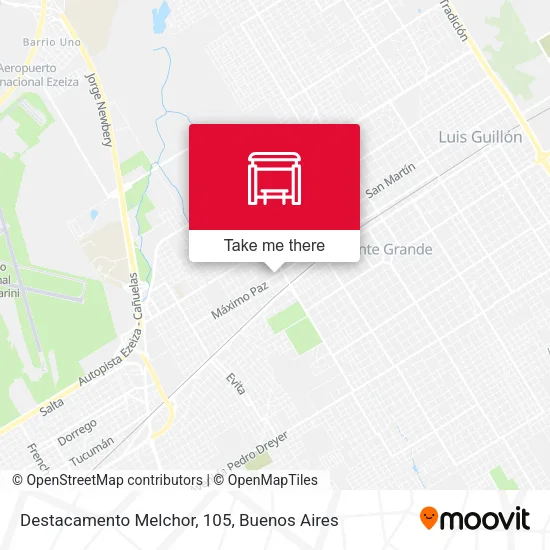 Mapa de Destacamento Melchor, 105