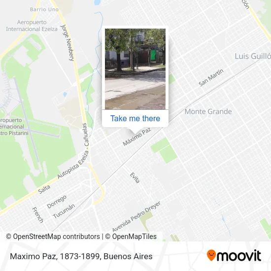 Maximo Paz, 1873-1899 map