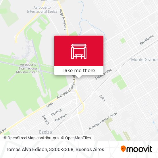 Tomás Alva Edison, 3300-3368 map