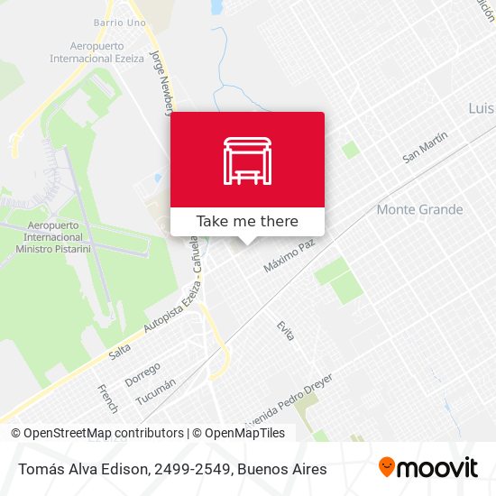 Tomás Alva Edison, 2499-2549 map
