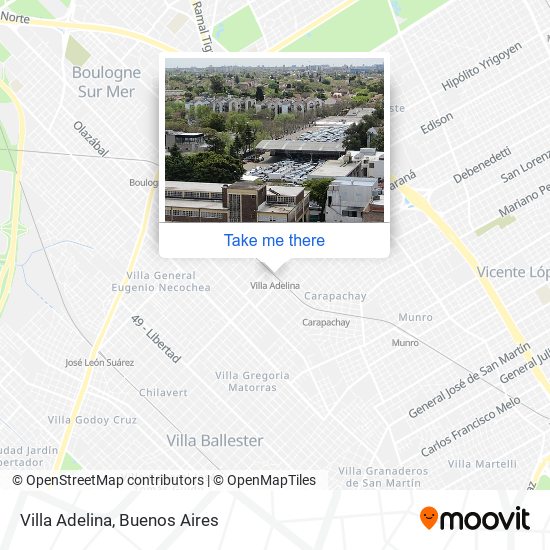 Villa Adelina map