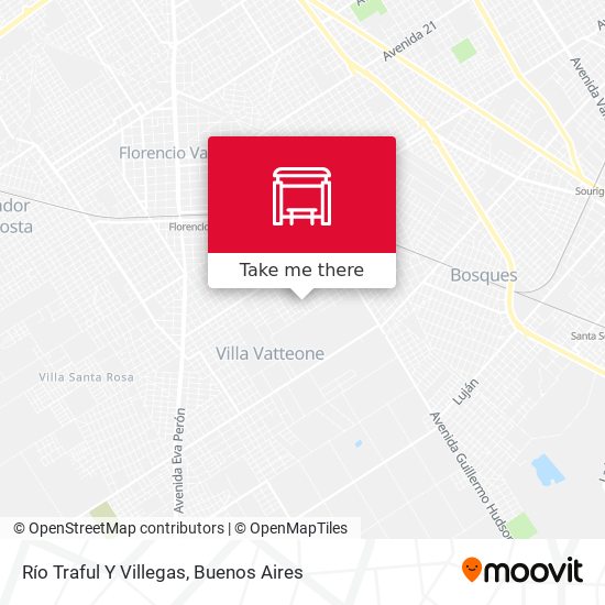 Mapa de Río Traful Y Villegas