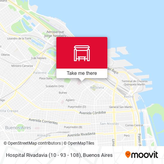 Hospital Rivadavia (10 - 93 - 108) map
