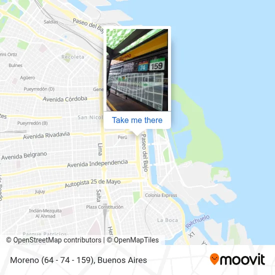 Moreno (64 - 74 - 159) map