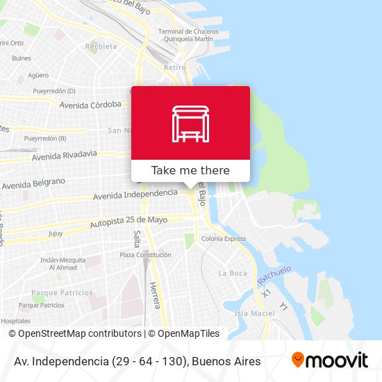 Av. Independencia (29 - 64 - 130) map