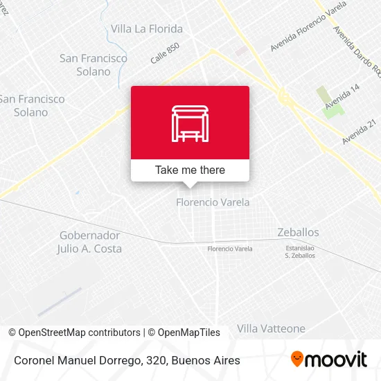 Coronel Manuel Dorrego, 320 map