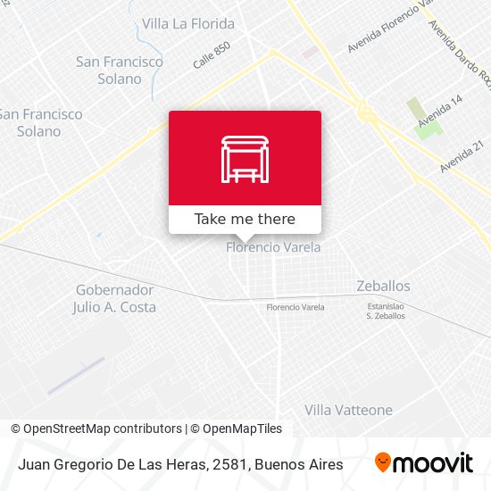 Mapa de Juan Gregorio De Las Heras, 2581