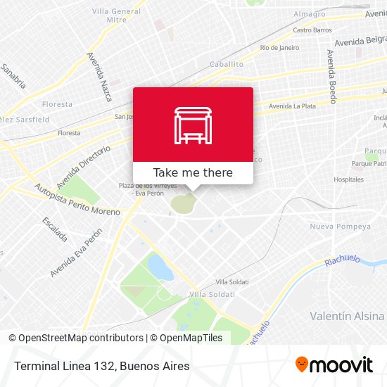 Mapa de Terminal Linea 132