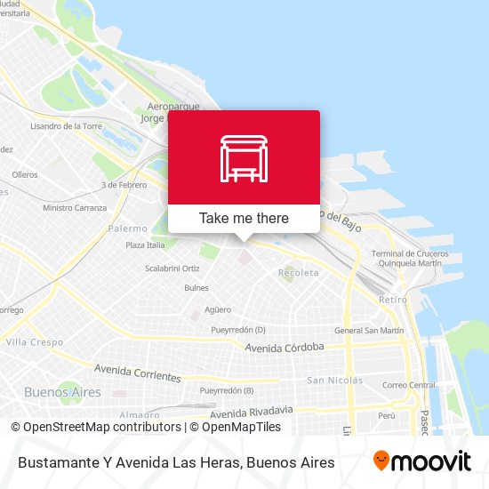 Mapa de Bustamante Y Avenida Las Heras