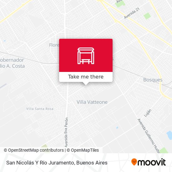 Mapa de San Nicolás Y Río Juramento