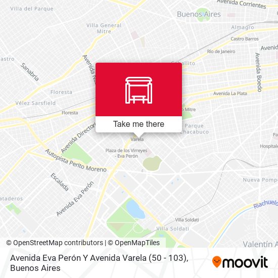 Avenida Eva Perón Y Avenida Varela (50 - 103) map