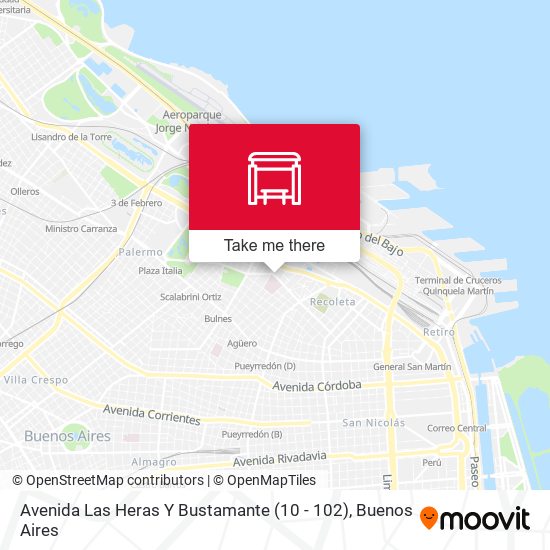 Avenida Las Heras Y Bustamante (10 - 102) map