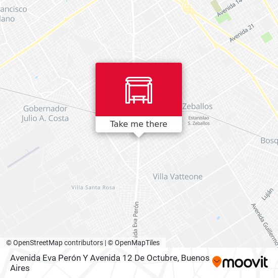 Mapa de Avenida Eva Perón Y Avenida 12 De Octubre