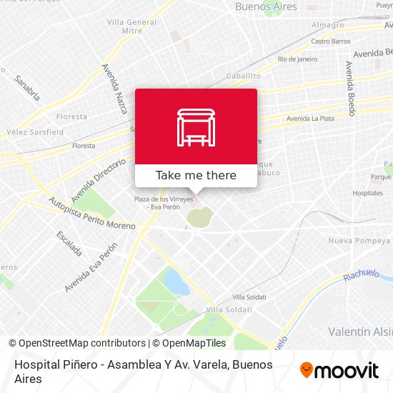 Hospital Piñero - Asamblea Y Av. Varela map
