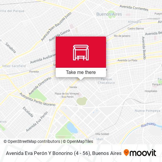 Mapa de Avenida Eva Perón Y Bonorino (4 - 56)