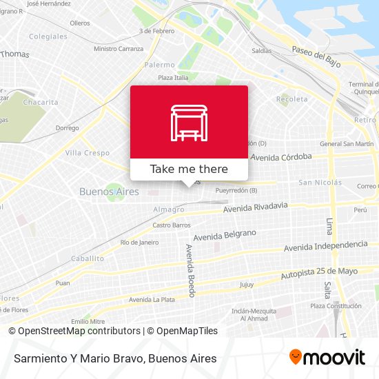Sarmiento Y Mario Bravo map