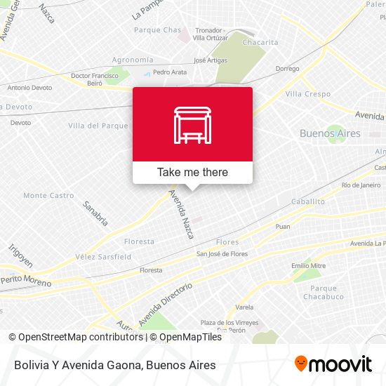 Bolivia Y Avenida Gaona map