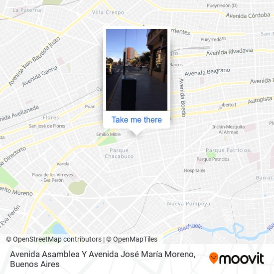Avenida Asamblea Y Avenida José María Moreno map