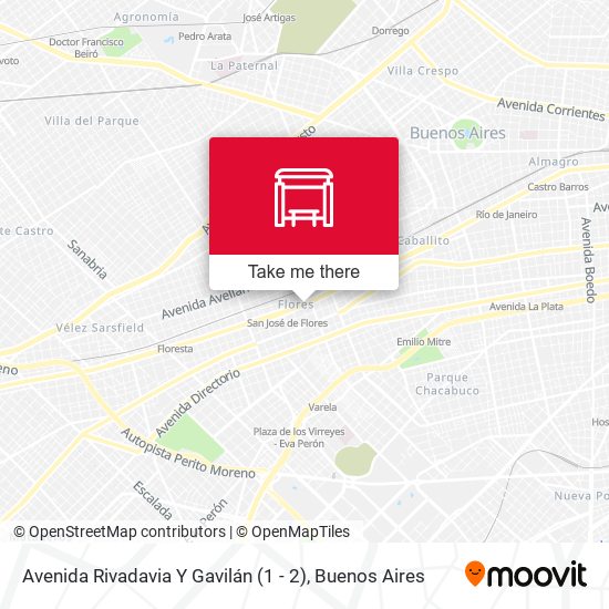 Mapa de Avenida Rivadavia Y Gavilán (1 - 2)