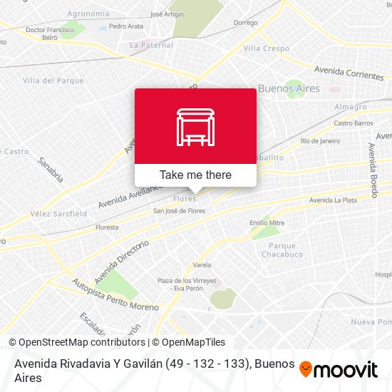 Avenida Rivadavia Y Gavilán (49 - 132 - 133) map