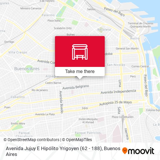 Mapa de Avenida Jujuy E Hipólito Yrigoyen (62 - 188)
