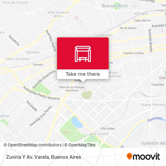 Zuviría Y Av. Varela map