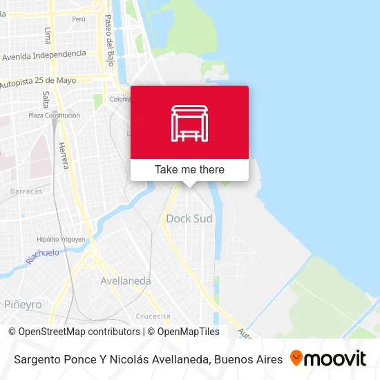 Sargento Ponce Y Nicolás Avellaneda map