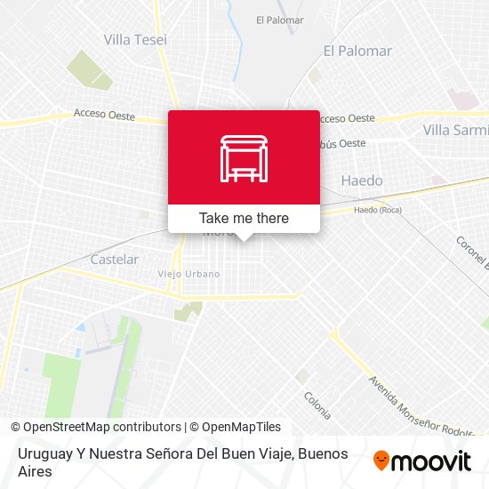 Mapa de Uruguay Y Nuestra Señora Del Buen Viaje